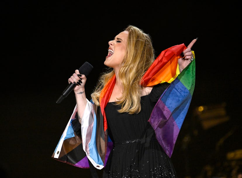 Adele addressed postponing her Las Vegas residency while on stage at the BST Hyde Park festival on J...