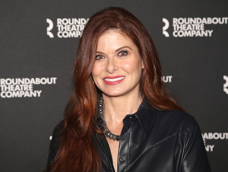 NEW YORK, NEW YORK - FEBRUARY 25: Debra Messing poses at a photo call for The Roundabout Theater Com...