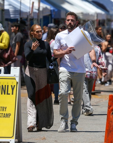 LOS ANGELES, CA - JULY 03: Jennifer Lopez and Ben Affleck are seen on July 03, 2022 in Los Angeles, ...