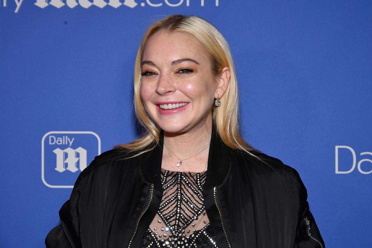 NEW YORK, NY - DECEMBER 06: Lindsay Lohan attends DailyMail.com & DailyMailTV Holiday Party with Fl...