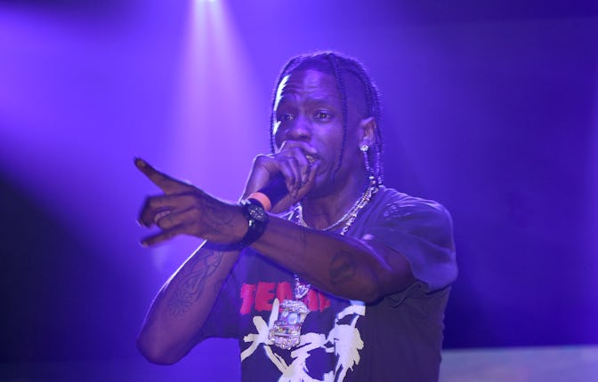 MIAMI, FLORIDA - JULY 03: Travis Scott performs at E11EVEN Miami on July 03, 2022 in Miami, Florida....