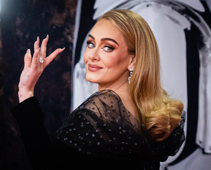 LONDON, ENGLAND - FEBRUARY 08: (EDITORIAL USE ONLY) Adele attends The BRIT Awards 2022 at The O2 Ar...