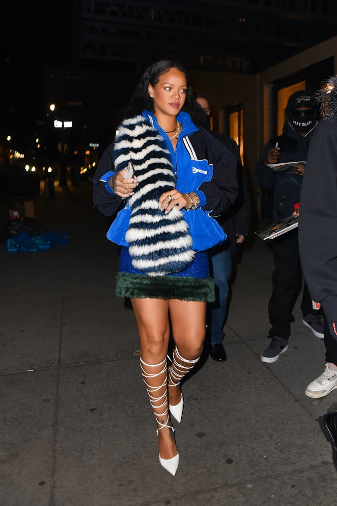 Rihanna is seen on January 27, 2022, in New York City.