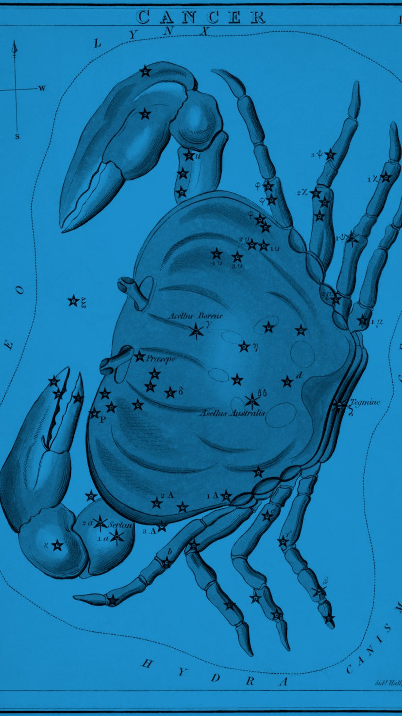 England/UK: 'Cancer', plate 19 in Urania's Mirror, a set of celestial cards accompanied by 'A Famili...