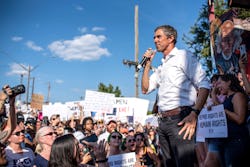 AUSTIN, TX - JUNE 26: Democratic gubernatorial candidate Beto O'Rourke speaks to a crowd at Pan Amer...