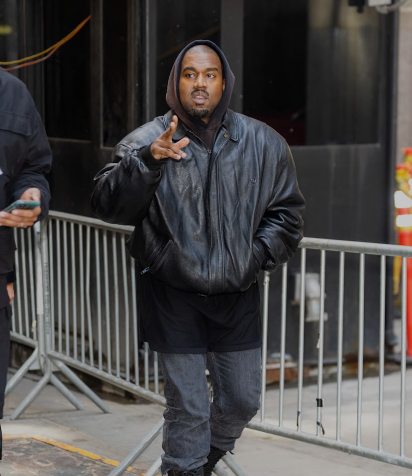 NEW YORK, NEW YORK - MAY 22: Kanye West attends the Balenciaga Spring 2023 Fashion Show at the New Y...