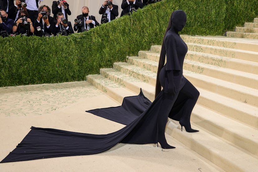 Kim Kardashian attends The 2021 Met Gala Celebrating In America: A Lexicon Of Fashion at Metropolita...