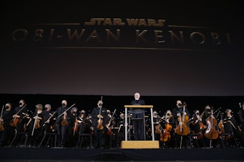 ANAHEIM, CALIFORNIA - MAY 26: John Williams performs at Star Wars Celebration in Anaheim, California...