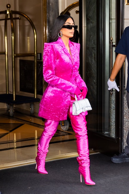 Kim Kardashian is seen in Midtown on October 07, 2021 in New York City. 