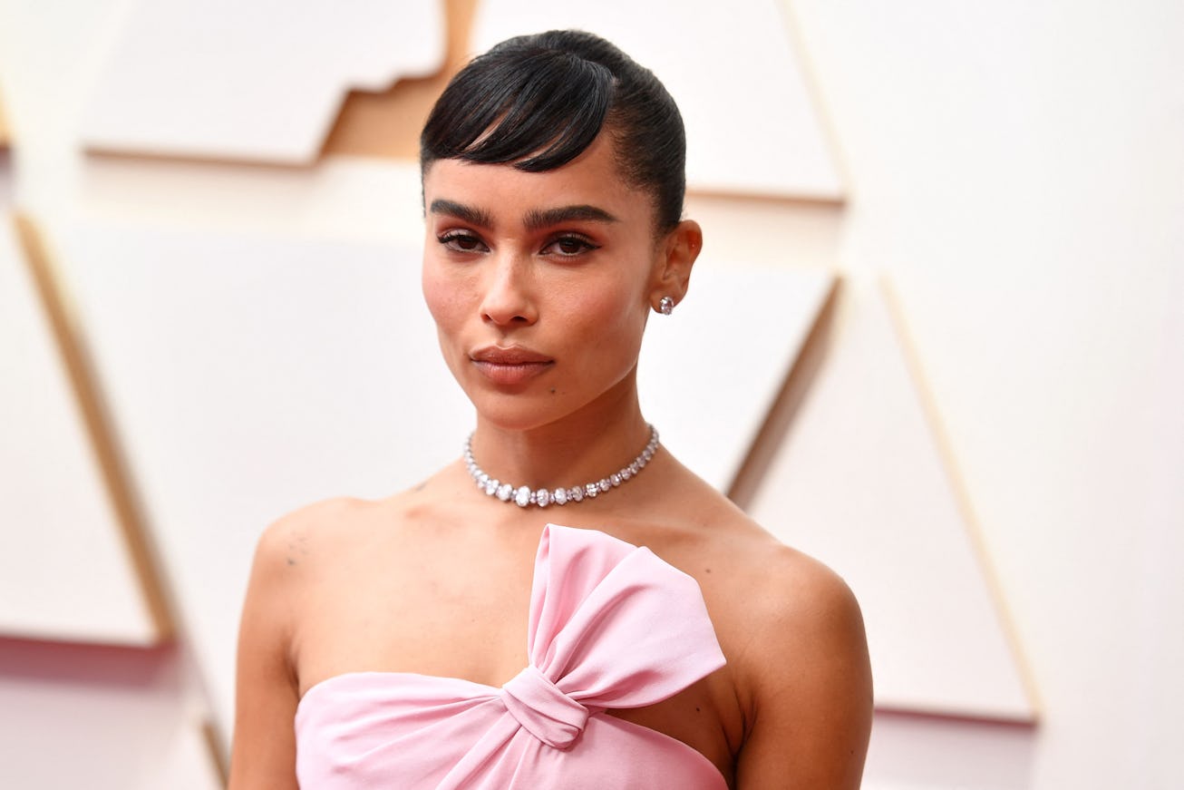 US actress Zoe Kravitz attends the 94th Oscars at the Dolby Theatre in Hollywood, California on Marc...