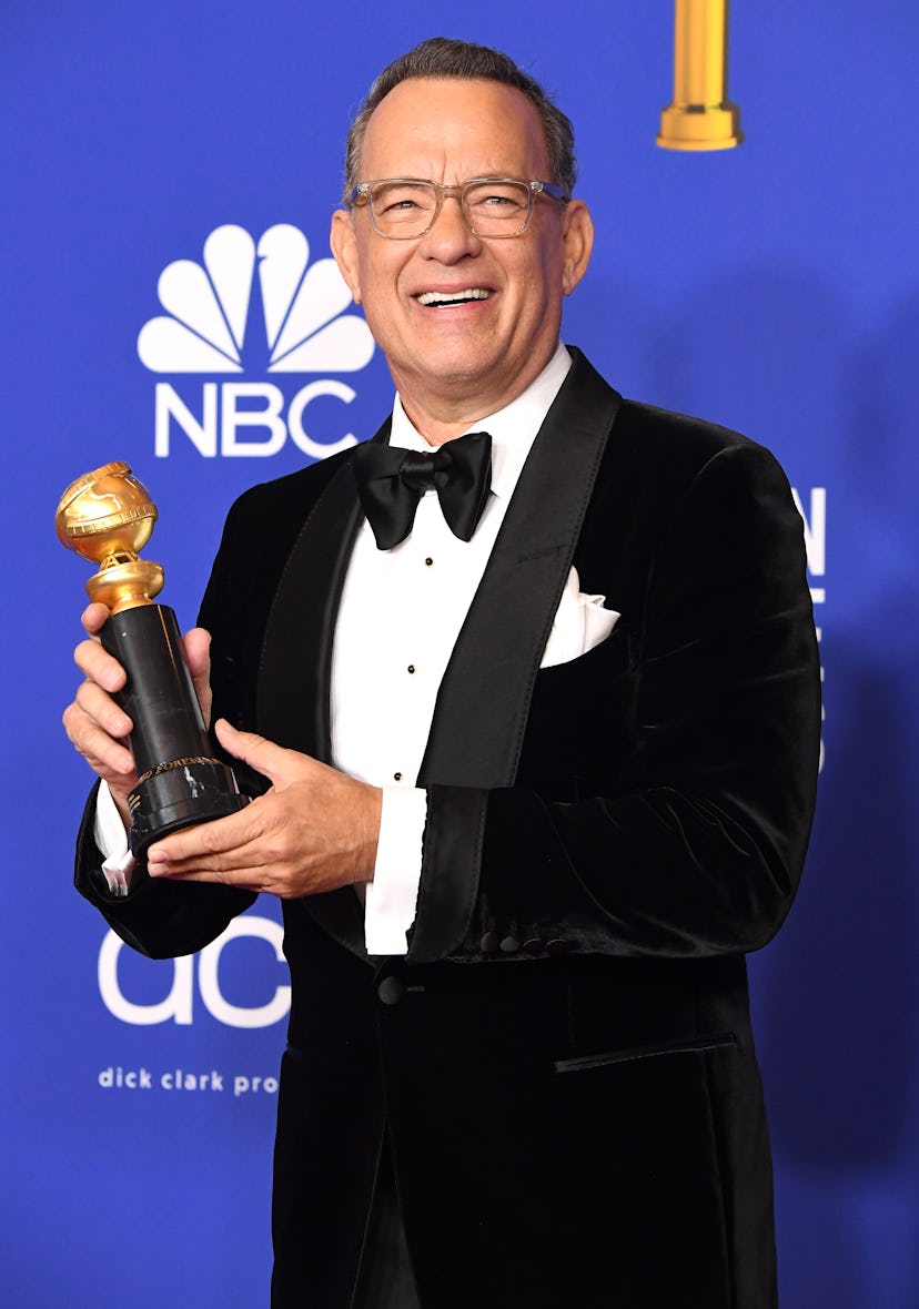 Tom Hanks poses in the press room at the 77th Annual Golden Globe Awards at The Beverly Hilton Hotel...