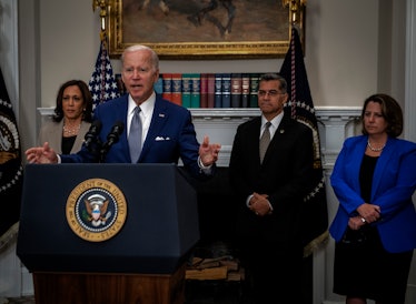 Joe Biden's executive order on abortion access came two weeks after the Supreme Court overturned 'Ro...