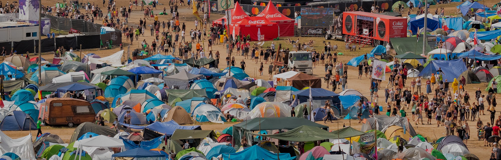 Kostrzyn Nad Odra, Poland - August 02, 2019:Thousands young people walking through the huge campgrou...