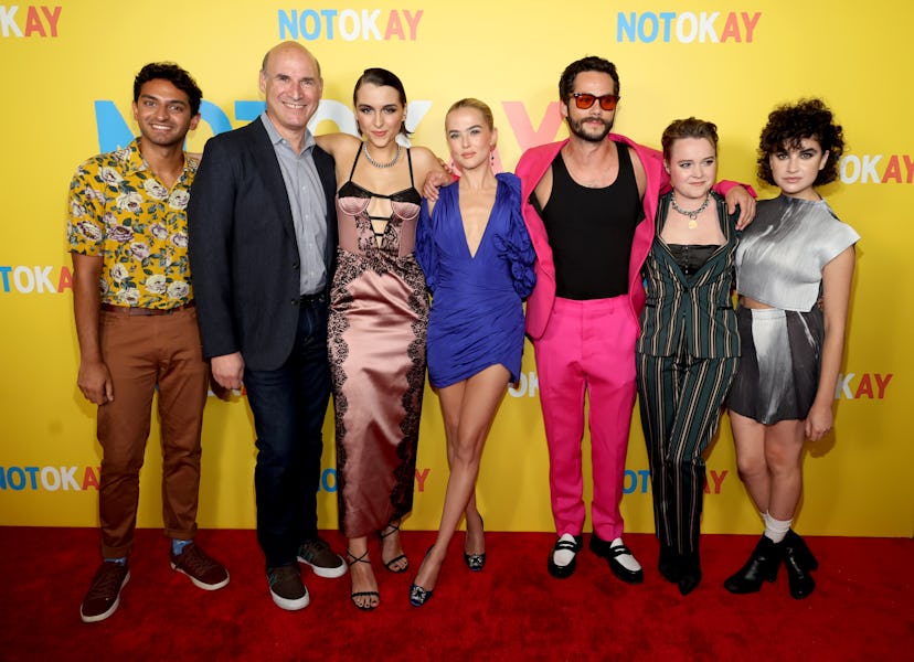 In the ‘Not Okay’ movie, Quinn Shephard directs actors Zoey Deutch and Dylan O’Brien.