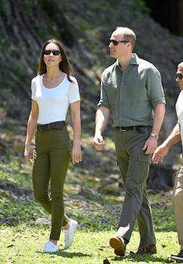 Kate Middleton wears her favorite white sneakers from Superga on a royal tour of Belize.