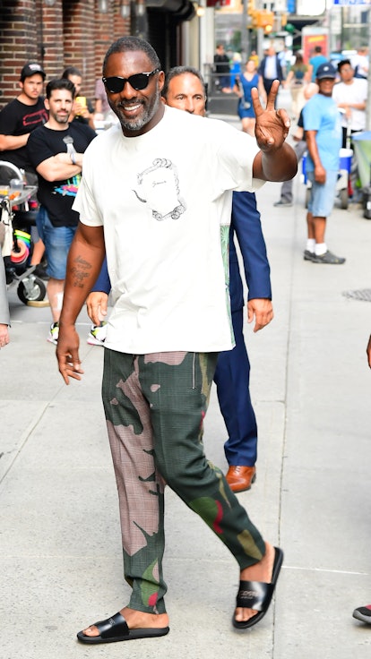 NEW YORK, NY - JULY 29:  Idris Elba seen outside "The Late Show with Stephen Colbert" on July 29, 20...