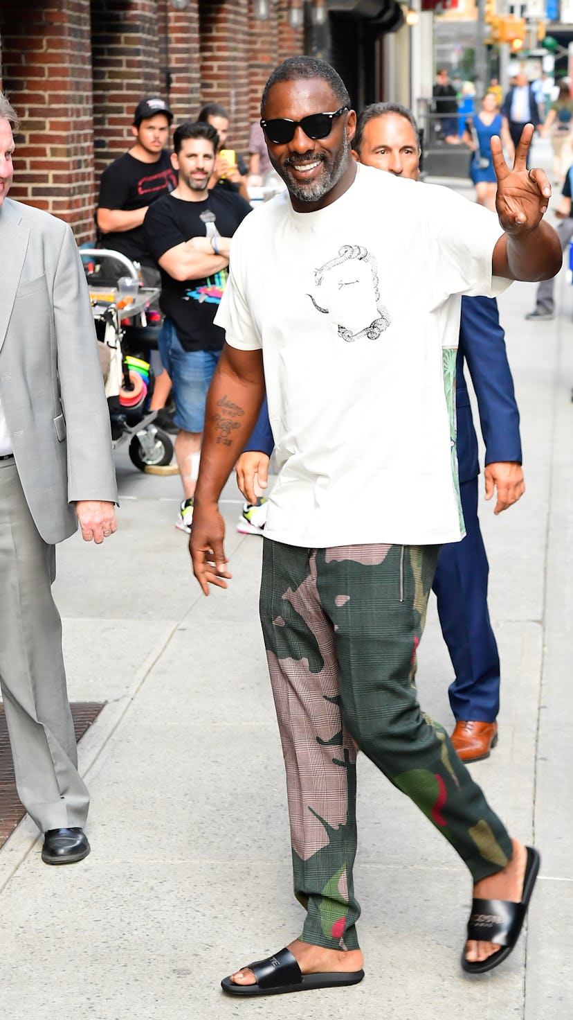 NEW YORK, NY - JULY 29:  Idris Elba seen outside "The Late Show with Stephen Colbert" on July 29, 20...