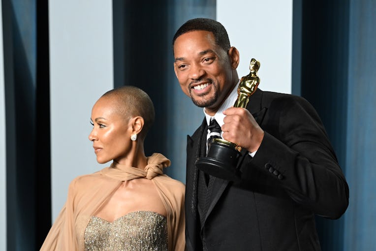 BEVERLY HILLS, CALIFORNIA - MARCH 27: Will Smith and Jada Pinkett Smith attend 2022 Vanity Fair Osca...