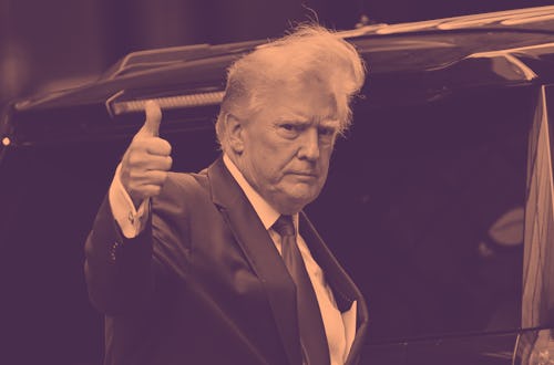NEW YORK, NEW YORK - AUGUST 10: Former U.S. President Donald Trump leaves Trump Tower to meet with ...