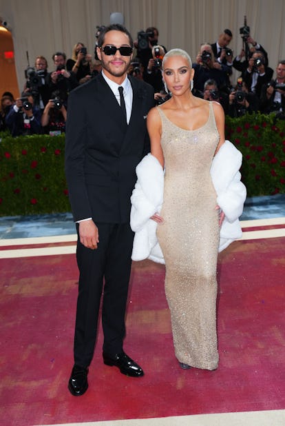 NEW YORK, NEW YORK - MAY 02: Pete Davidson and Kim Kardashian attend The 2022 Met Gala Celebrating "...