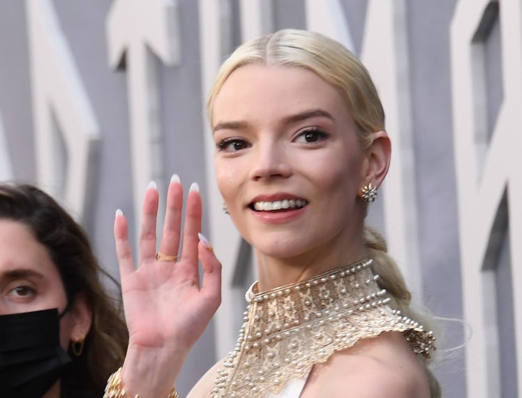 HOLLYWOOD, CALIFORNIA - APRIL 18: Anya Taylor-Joy attends the Los Angeles Premiere Of "The Northman"...