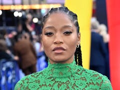 Keke Palmer, who has adult acne, at the UK Premiere Of "NOPE" on July 28, 2022 with glowing skin.