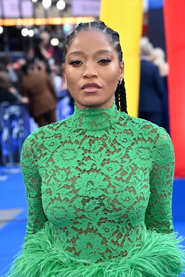 Keke Palmer, who has adult acne, at the UK Premiere Of "NOPE" on July 28, 2022 with glowing skin.