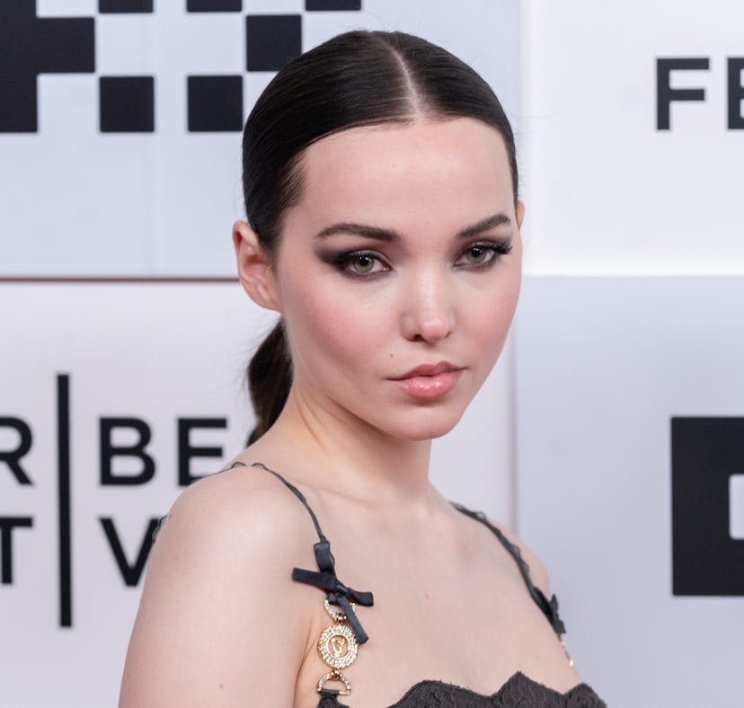 Dove Cameron, before bleaching her eyebrows, on June 12, 2022 in New York City.