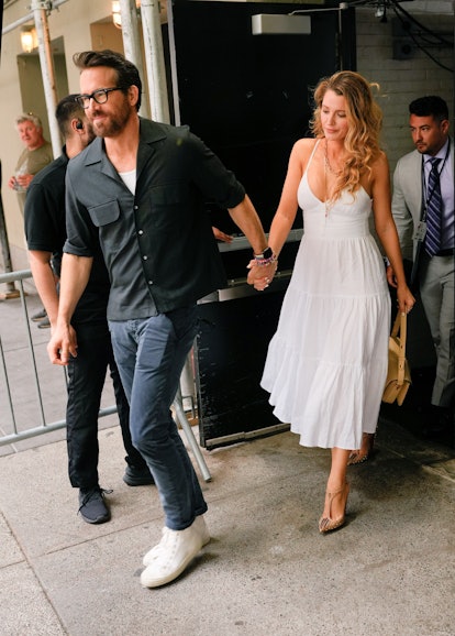 Ryan Reynolds and Blake Lively depart the Beacon Hotel on June 11, 2022 in New York City. 