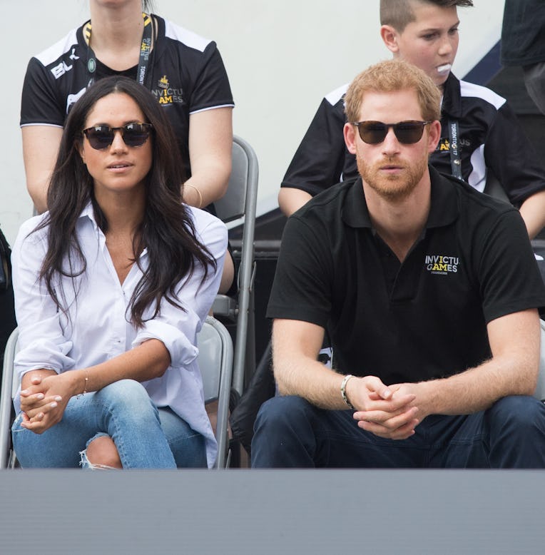 TORONTO, ON - SEPTEMBER 25: Meghan Markle and Prince Harry appear together at the wheelchair tennis...