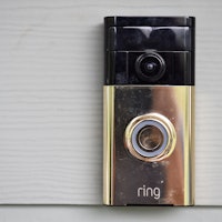 HAMILTON, VA - AUGUST 19: The Ring Video Doorbell is seen outside the Lauterette home on Wednesday A...