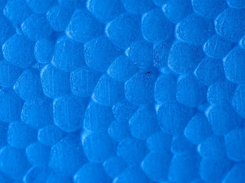 Macrophotography of the pattern formed on the surface of an expanded polystyrene sheet