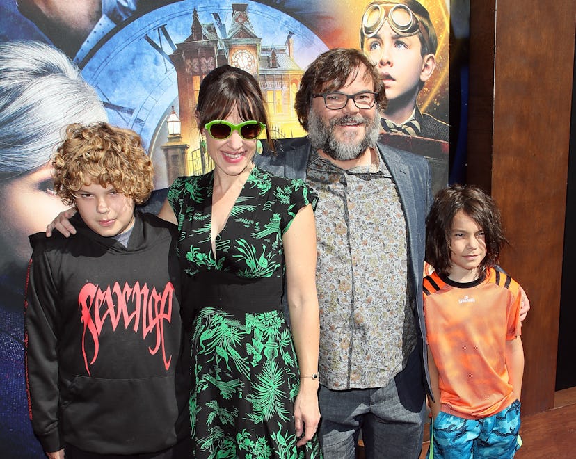 Jack Black, his wife Tanya Haden, and their sons Sammy and Tommy.