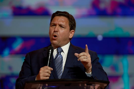 TAMPA, FLORIDA - JULY 22: Florida Gov. Ron DeSantis speaks during the Turning Point USA Student Acti...