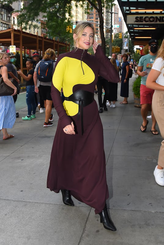 NEW YORK, NEW YORK - AUGUST 09: Lili Reinhart seen out and about in Manhattan on August 09, 2022 in ...