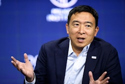 Andrew Yang, former Democratic presidential candidate and founder of the Forward Party, speaks durin...