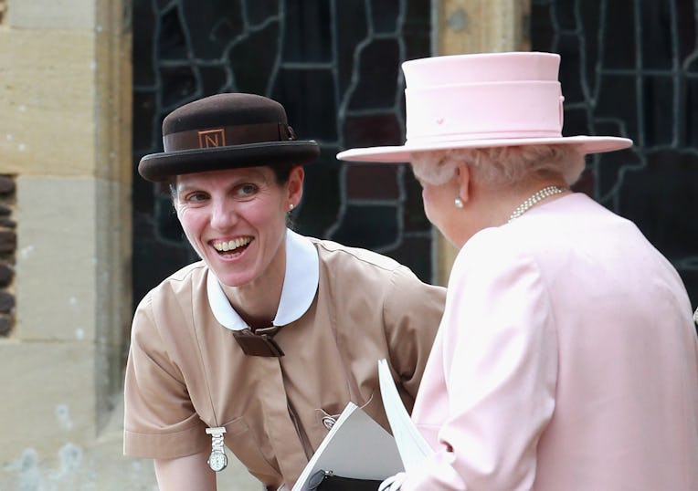 KING'S LYNN, ENGLAND - JULY 05: Prince George's nanny, Maria Teresa Turrion Borrallo (in her Norlan...