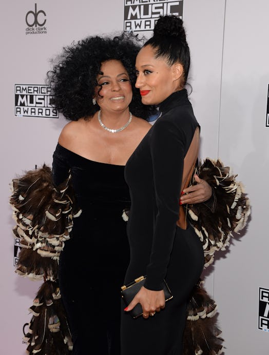 Diana Ross and Tracee Ellis Ross attend the 2014 American Music Awards at Nokia Theatre L.A. Live on...