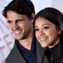 Gina Rodriguez and Joe Locicero attend the premiere of Lionsgate's 'Five Feet Apart.' The pair is ex...