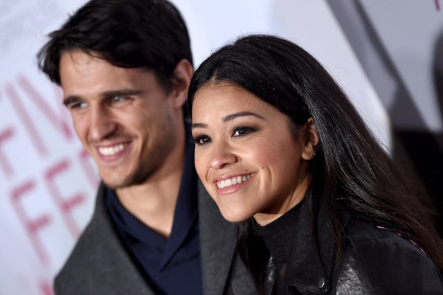 Gina Rodriguez and Joe Locicero attend the premiere of Lionsgate's 'Five Feet Apart.' The pair is ex...