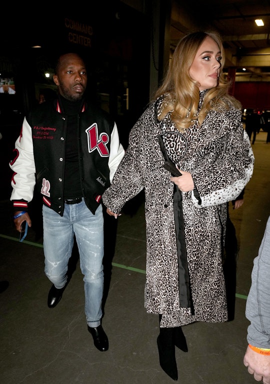 Rich Paul and Adele attend the 2022 NBA All-Star Game at Rocket Mortgage Fieldhouse on February 20, ...