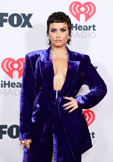 Demi Lovato with a mullet at the 2022 iHeartRadio Music Awards.