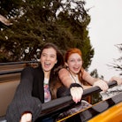 Hailee Steinfeld and Tavi Gevinson ride Big Thunder Mountain Railroad at Disneyland