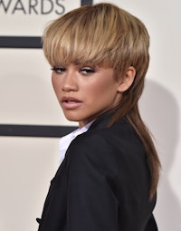 Zendaya with a mullet at The 58th GRAMMY Awards at Staples Center on February 15, 2016.