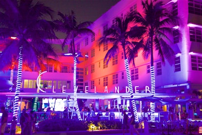 Miami is one of Barbiecore's travel destinations for 2022 with neon pink lights. 