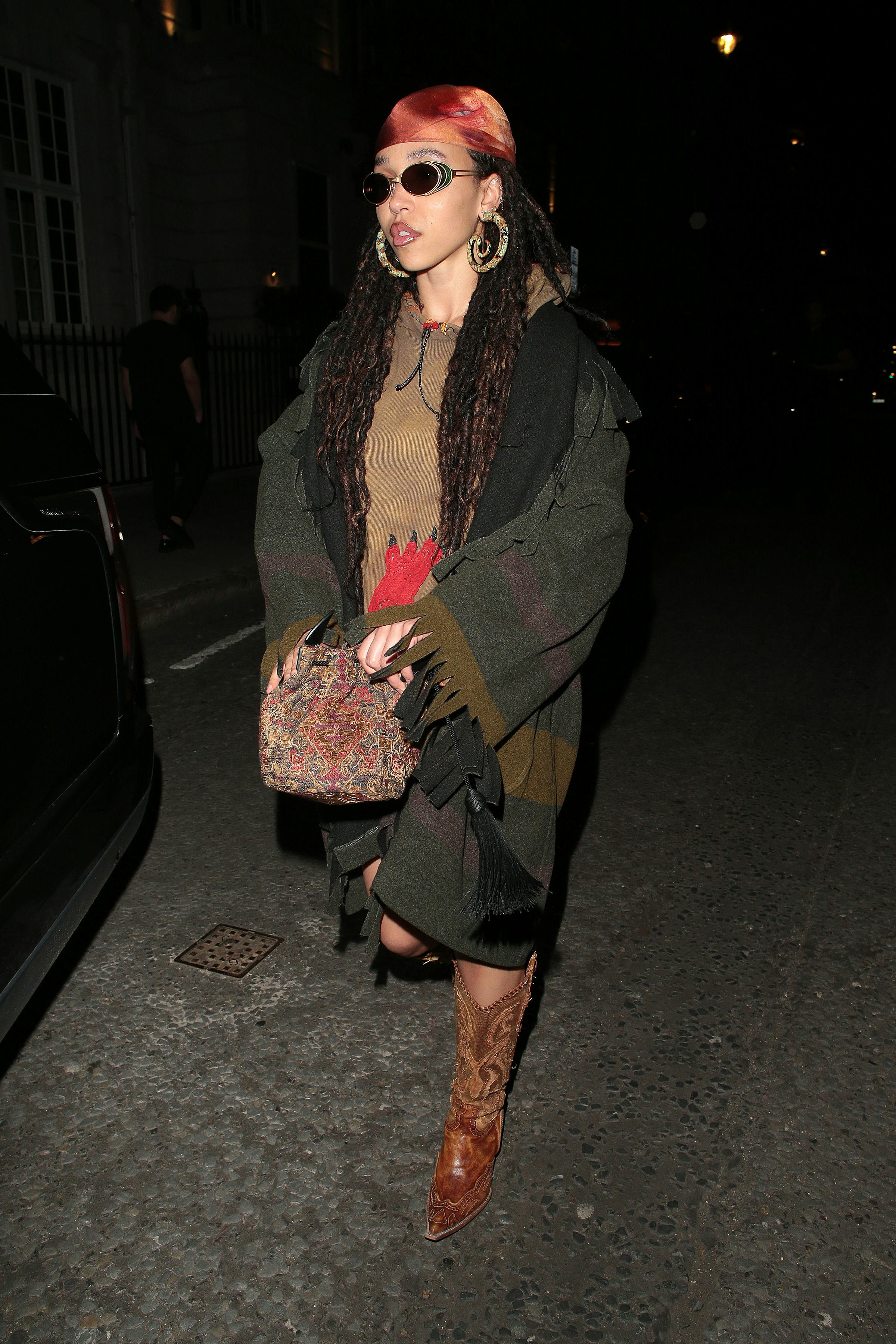 FKA Twigs is seen at The Twenty Two in Grosvenor Square on May 25, 2022 in London, England