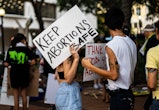 SARASOTA, FL  JUNE 24: Abortion rights advocates at a rally and overnight sit-in at Five Points Park...