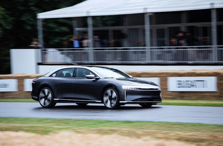 CHICHESTER, UNITED KINDOM - JUNE 23: The Lucid Air seen at Goodwood Festival of Speed 2022 on June 2...