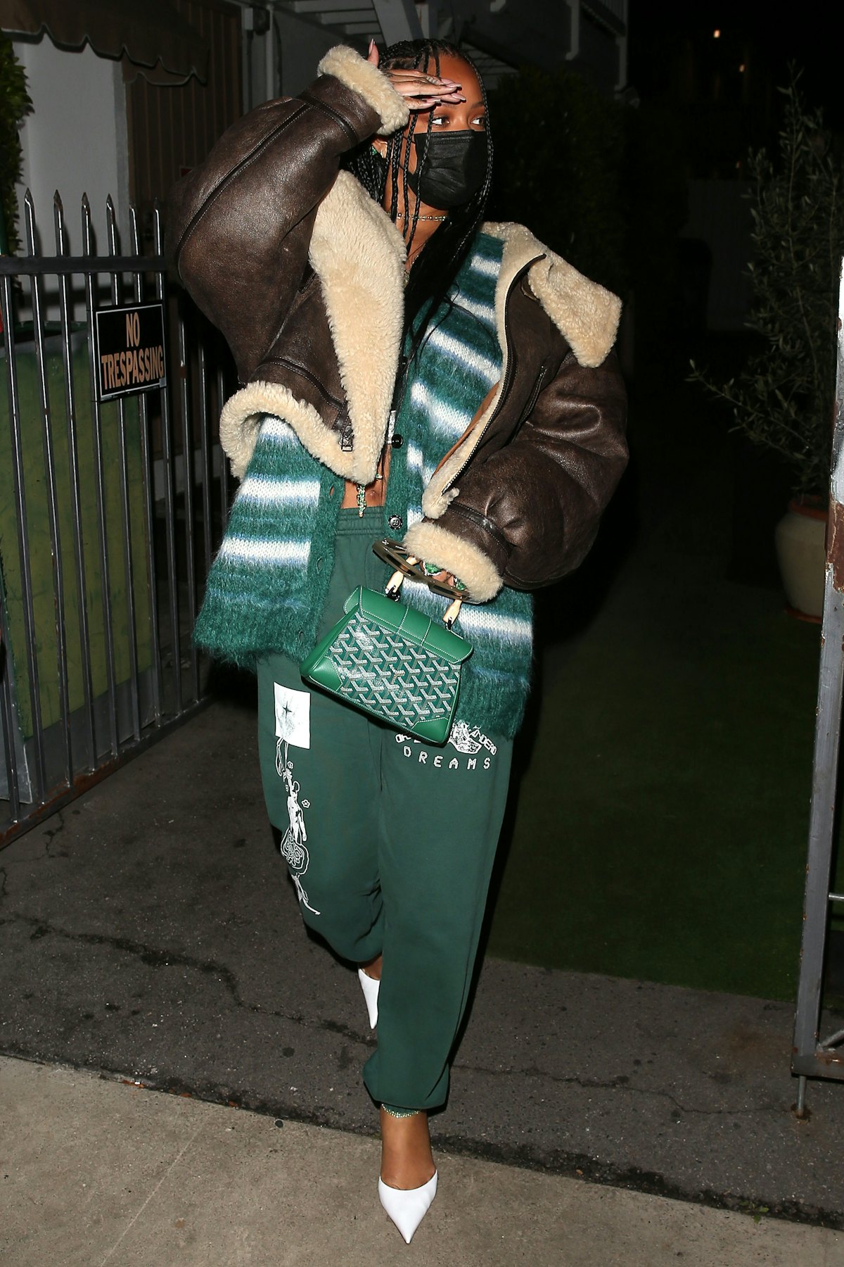 Rihanna is seen leaving Giorgio Baldi restaurant on March 11, 2021 in Los Angeles, California. 