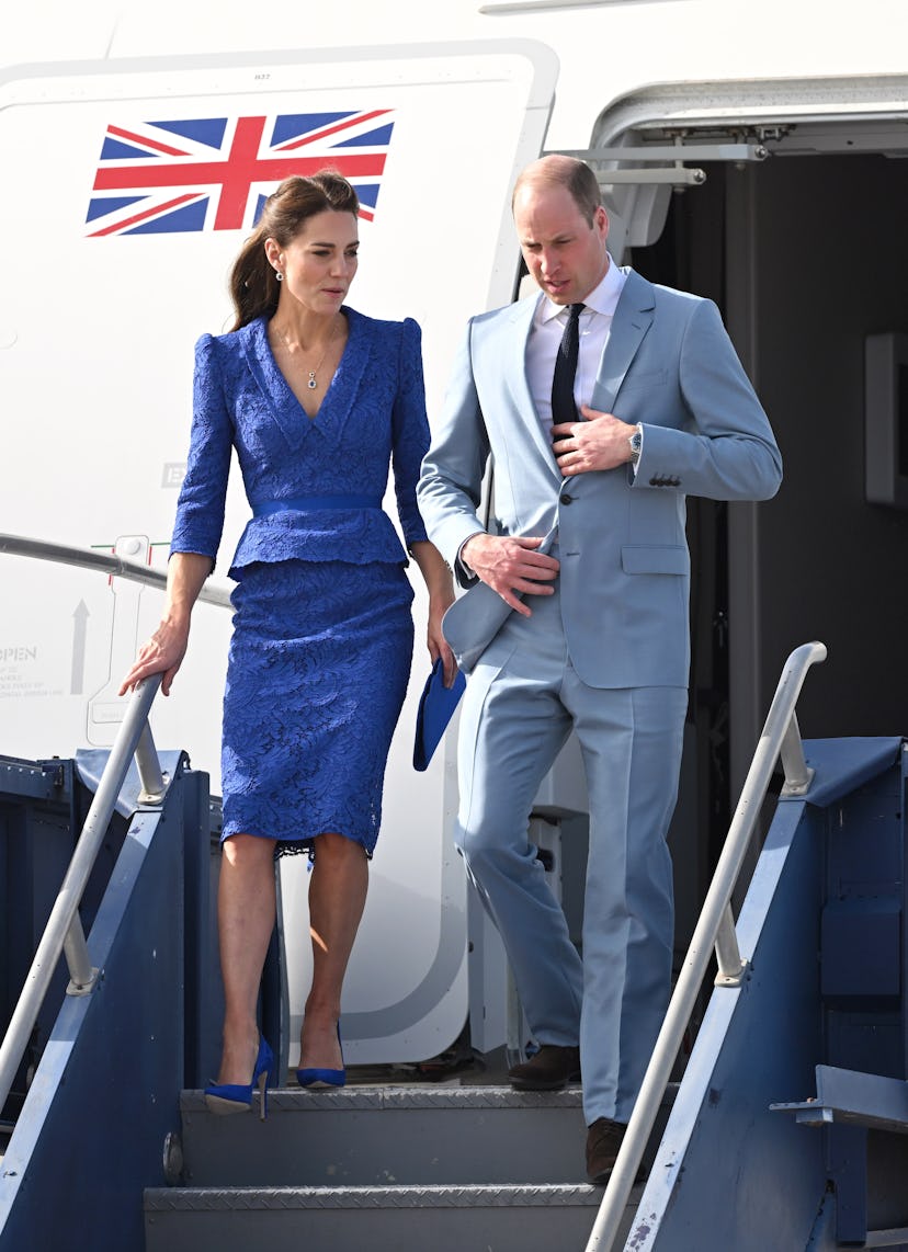 William and Kate arrive at Philip S. W Goldson International Airport to start their Royal Tour of th...